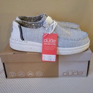 NEW Hey Dude Wendy Sox Women's Shoes Size 10 Stone White Slip On Casual Loafers